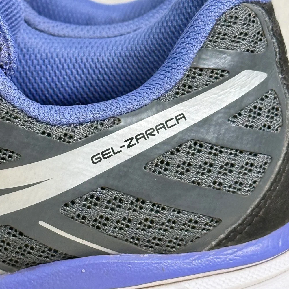 Asics Gel-Zaraca‎ Womens Running Shoes Grey Black Purple Low Top Sneakers